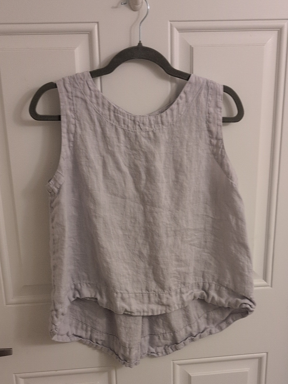 Sleeveless Linen Blend Tank Top - Light Lavender